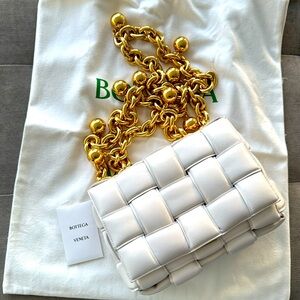 Bottega Veneta cassette bag gold chain with balls